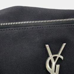 Pre Owned Saint Laurent Paris Crossbody Bag Black Canvas