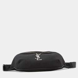 Pre Owned Saint Laurent Paris Crossbody Bag Black Canvas