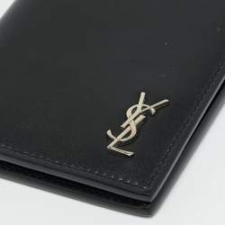 Pre Owned محفظة سان لوران جلد بني كساندر صغير شرق/غرب بطيتين