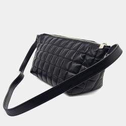 Pre Owned حقيبة كروس سان لوران باريس لو توك جلد أسود