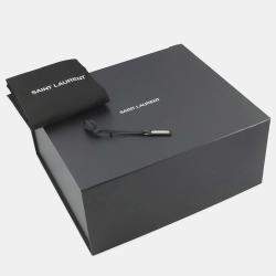 Pre Owned Saint Laurent Paris City Backpack Black Croco Embossed Leather