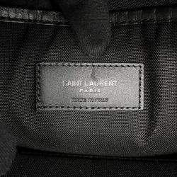 Pre Owned Saint Laurent Paris City Backpack Black Croco Embossed Leather