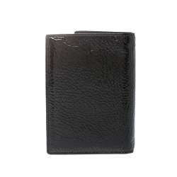 Saint Laurent Paris Black Patent Leather Bifold Wallet
