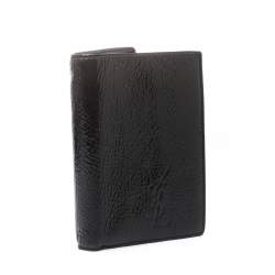 Saint Laurent Paris Black Patent Leather Bifold Wallet