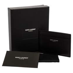 Saint Laurent Paris Black Leather Card Case