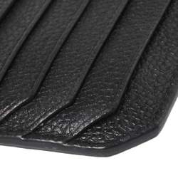Saint Laurent Paris Black Leather Zip Card Holder 
