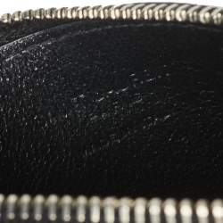 Saint Laurent Paris Black Leather Zip Card Holder 