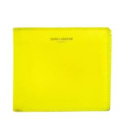 Ysl neon best sale yellow card holder