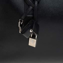 Pre Owned Saint Laurent Black Leather Museum Briefcase