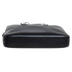 Pre Owned Saint Laurent Black Leather Museum Briefcase
