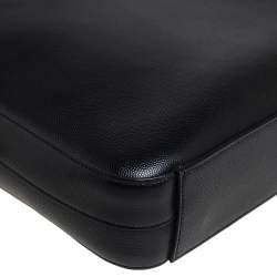 Pre Owned Saint Laurent Black Leather Museum Briefcase