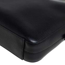 Pre Owned Saint Laurent Black Leather Museum Briefcase