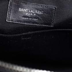 Pre Owned Saint Laurent Black Leather Museum Briefcase