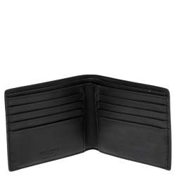 Saint Laurent Black Croc Embossed Leather Bifold Wallet