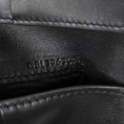 Saint Laurent Black Croc Embossed Leather Bifold Wallet