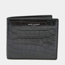 Saint Laurent Paris EAST/WEST wallet with coin purse in coated bark leather, Saint Laurent