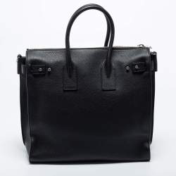 Saint Laurent Black Leather Large Sac De Jour Tote