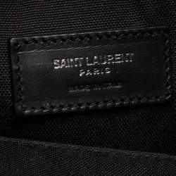 Saint Laurent Black Nylon and Leather City Flap Backpack