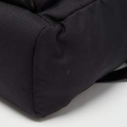 Saint Laurent Black Nylon and Leather City Flap Backpack