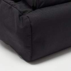 Saint Laurent Black Nylon and Leather City Flap Backpack