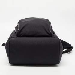 Saint Laurent Black Nylon and Leather City Flap Backpack