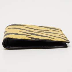 Saint Laurent Black/Yellow Printed Leather Bifold Wallet