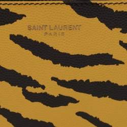 Saint Laurent Black/Yellow Printed Leather Bifold Wallet