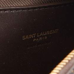 Saint Laurent Brown Monogram Coated Canvas and Leather Le Monogramme Crossbody Bag