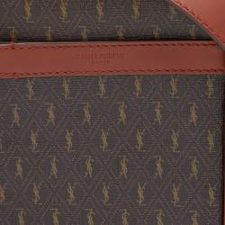 Saint Laurent Brown Monogram Coated Canvas and Leather Le Monogramme Crossbody Bag