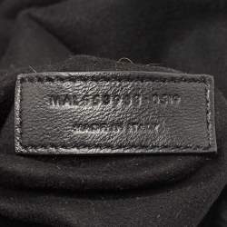 Saint Laurent Black Leather Studded Drawstring Backpack
