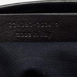 Yves Saint Laurent Black Canvas And Leather Embossed Logo Messenger Bag