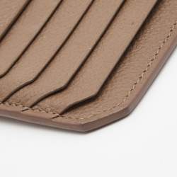 Saint Laurent Beige Leather Zip Card Case