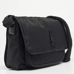 Saint Laurent Black Nylon Niki Messenger Bag
