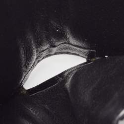 Saint Laurent Black Matelassé Leather Monogram Zip Bifold Wallet