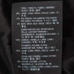 Saint Laurent Paris Black Wool Blend Varsity Jacket L