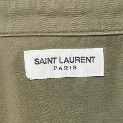 Pre Owned Saint Laurent Green Cotton Shirt M