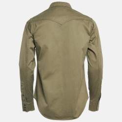 Pre Owned Saint Laurent Green Cotton Shirt M