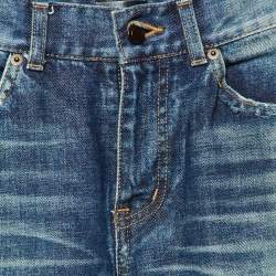 Pre Owned Saint Laurent Paris Blue Washed & Distressed Denim Jeans S Waist 32"