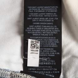 Pre Owned Saint Laurent Blue Washed & Distressed Jeans L (Waist 34)