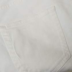 Pre Owned Saint Laurent White Denim Jeans L Waist 33"
