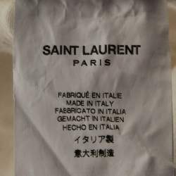 Pre Owned Saint Laurent White Denim Jeans L Waist 33"