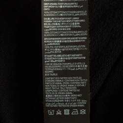 Pre Owned Saint Laurent Paris Black Logo Embroidered Cotton joggers XL