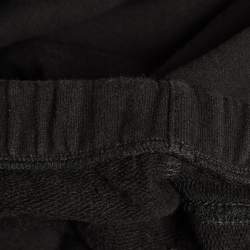 Pre Owned Saint Laurent Paris Black Logo Embroidered Cotton joggers XL