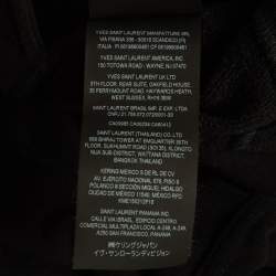 Pre Owned Saint Laurent Paris Black Logo Embroidered Cotton joggers XL