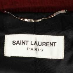 Saint Laurent Red Virgin Wool Bomber Jacket XXL