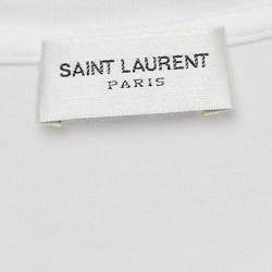 Saint Laurent Paris White  Universite Print Jersey T-Shirt M