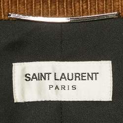 Saint Laurent Brown Corduroy Single Breasted Blazer M
