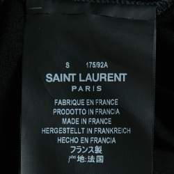 Saint Laurent Black Smoking Kills Print Cotton T-Shirt S