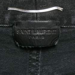 Saint Laurent Paris Black Denim Distressed Jeans M Waist 32"