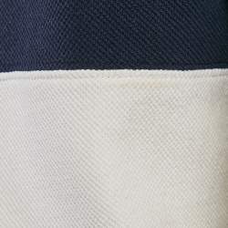 Yves Saint Laurent Vintage Blue/White Striped Cotton Pique Long Sleeve T-Shirt L 